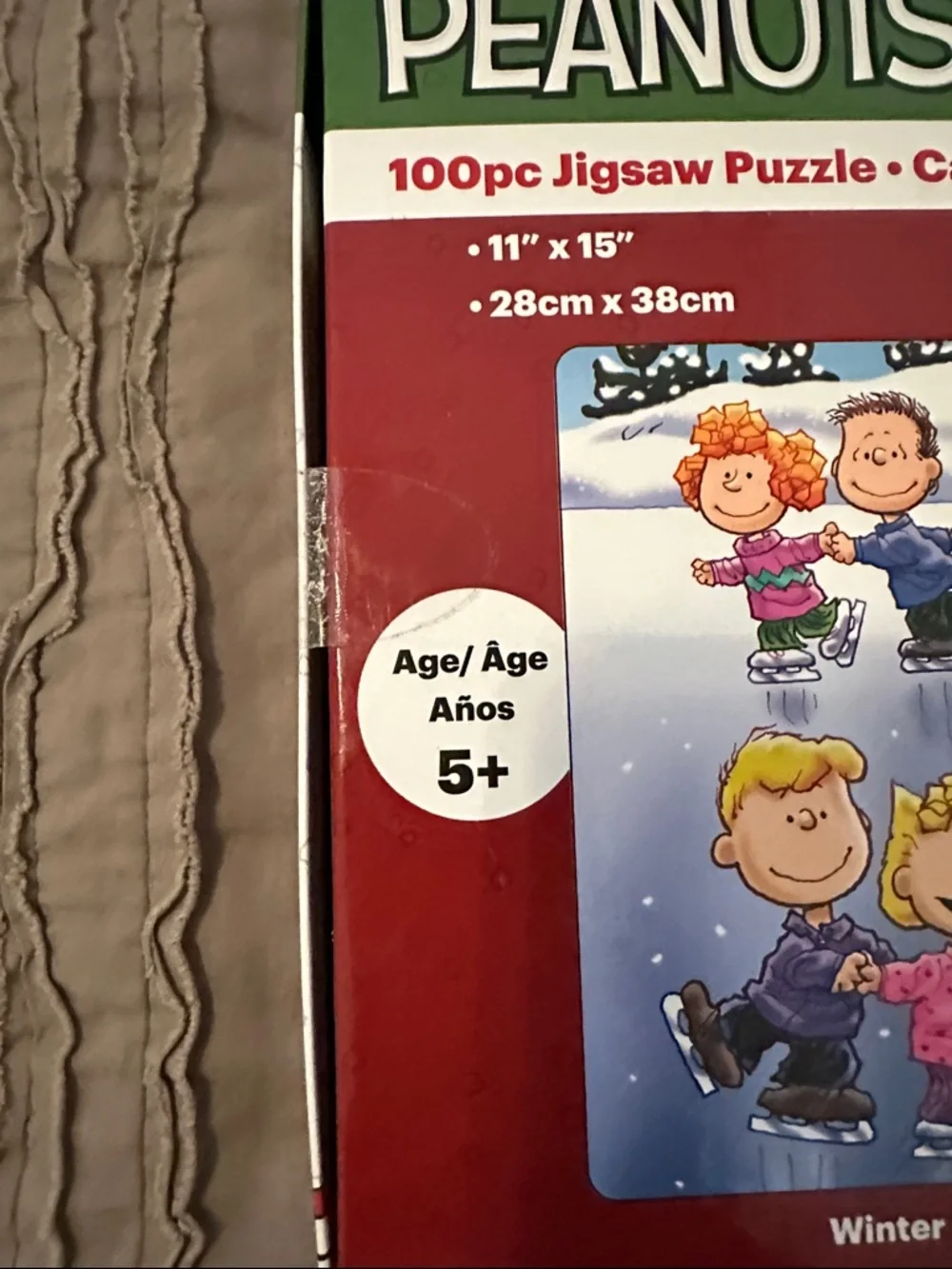 Peanuts Winter Skating Puzzle - NEW 100 pc